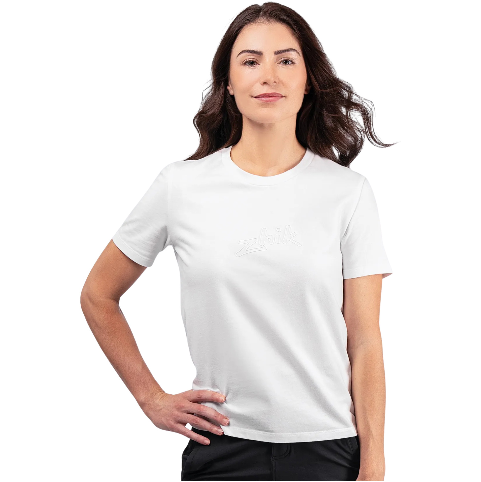 Zhik Dames Logo T-shirt TEE-0733-W-WHT - Katoen White